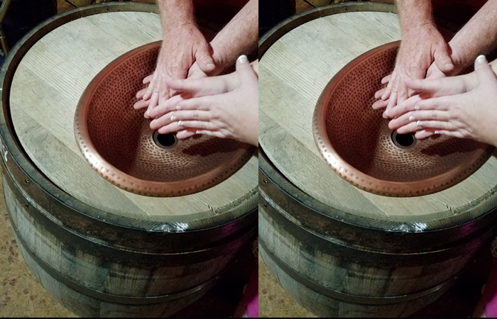 DIY Whiskey Barrel Sink