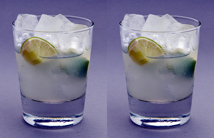 Cognac and Ginger mixed cocktail.