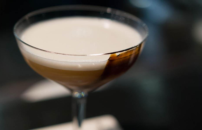 A glass of rum based cocktail.