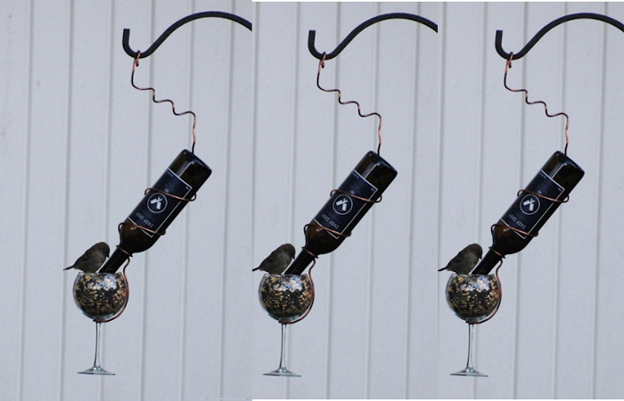 Glass Bird Feeder