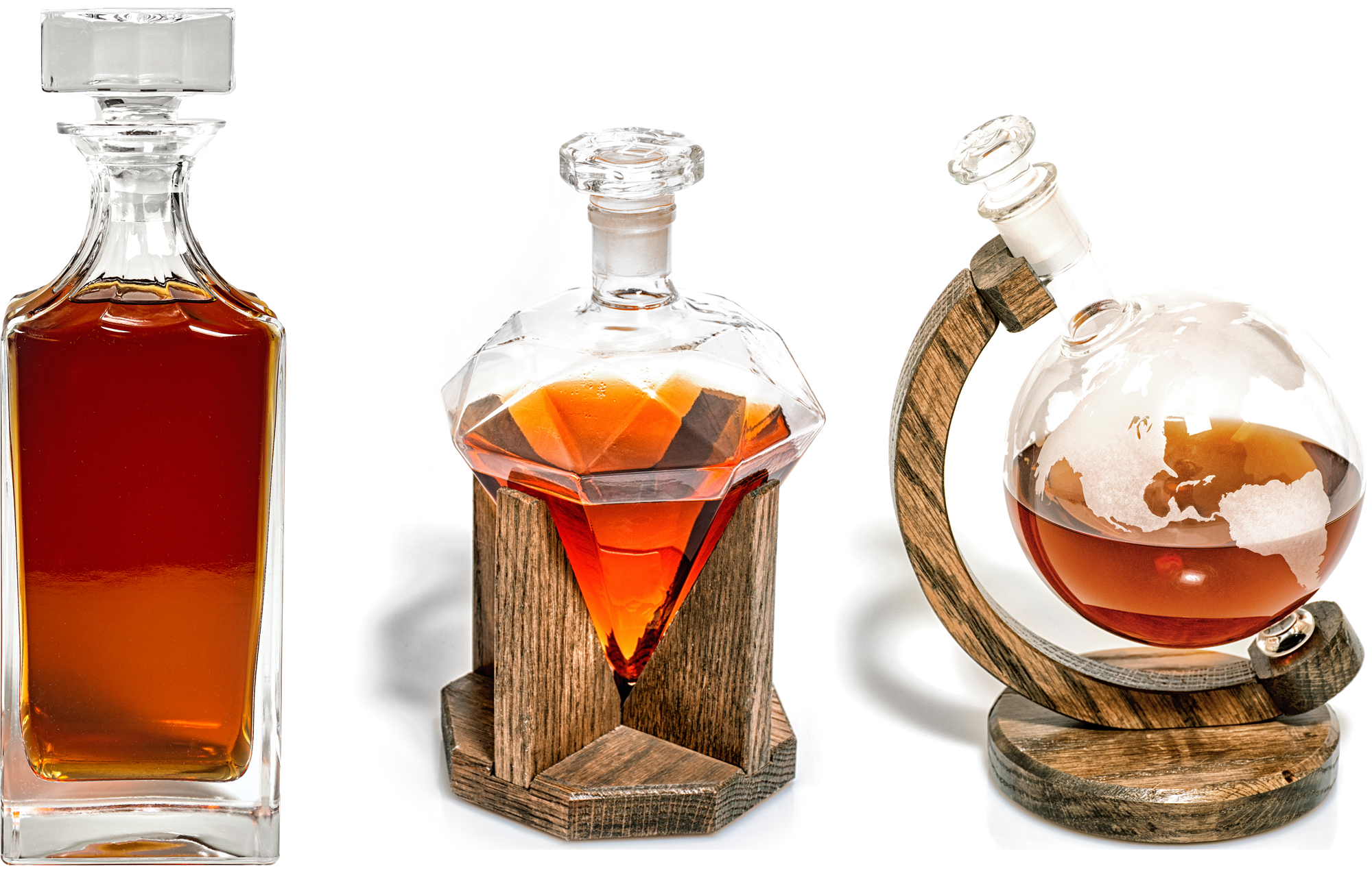 Grab and Pour Decanters, classic grab and pour decanters, the best decanters in our line up
